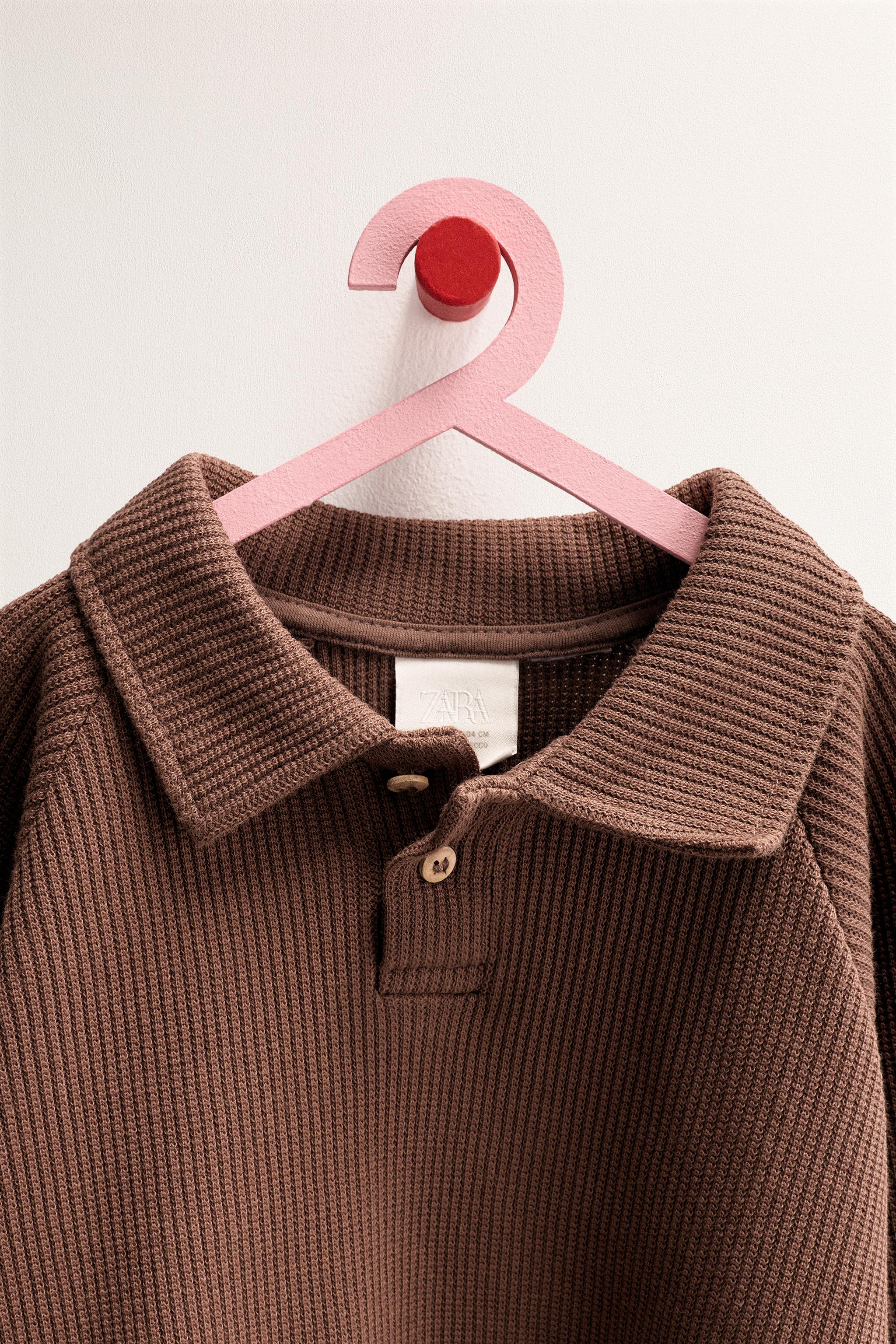 ZARA TIMELESS - SWEAT POLO WAFFLE